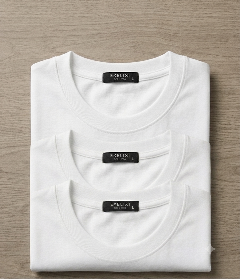 エクセリキシ 100%コットンTシャツ