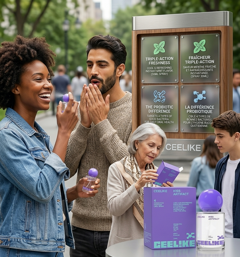 Spray Buccal à la Menthe – Haleine Fraîche Longue Durée, Format de Poche